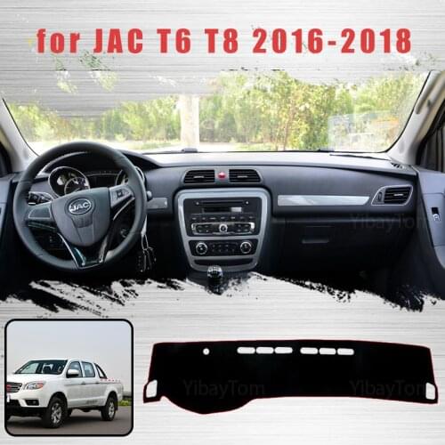 Car Dashboard Cover Dash Mat for JAC T6 T8 2016-2018 Auto Non-slip Sun Shade Pad Carpet