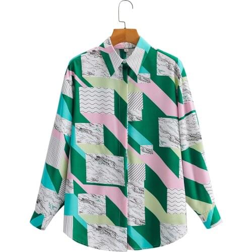 Summer Women T-Shirts Print Floral Colorful Loose Style Long Sleeve Female Blouse Autumn Beach Chic Casual Womans Shirt C2770