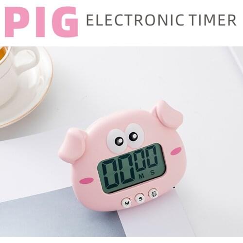 Cartoon Electronic Timer Kitchen Timers Refrigerator Magnets Sticker Cooking Countdown Reminder Timer Ringing Alarm Clock
