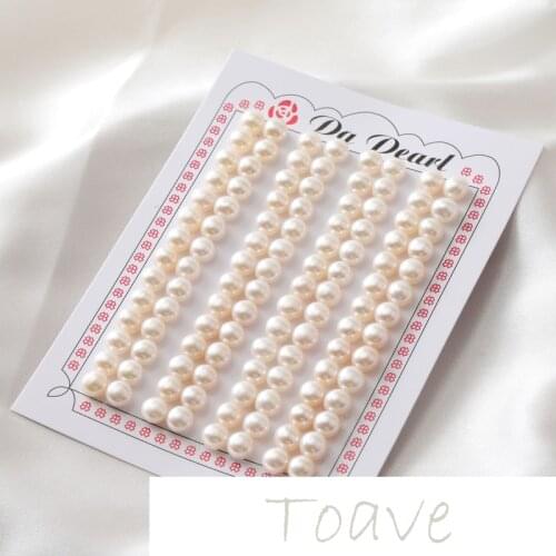 Natural freshwater pearl steamed buns beads with holes veneer diy earrings hand-made material accessories