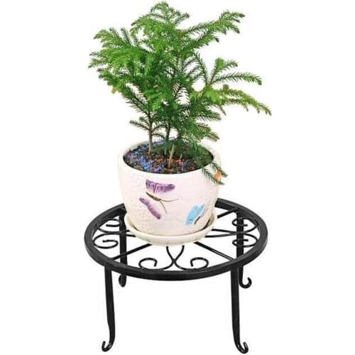 Simplicity Plant Stand Single Layer Iron Floor-standing Low Indoor Outdoor Flower Pot Garden Container Supports Rack