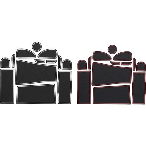 Anti-Slip Rubber Gate Slot Cup Mat for Toyota Prius 30 XW30 ZVW30 2010-2015 Door Groove Mat Accessories Stickers