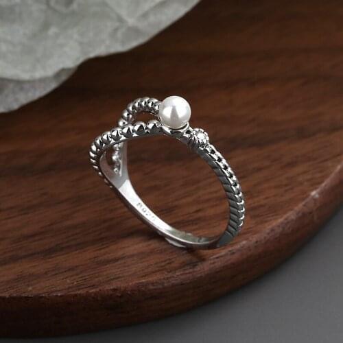 Adjustable Twist Geometric Pearl Rings For Women Opening Korea Fashion Simple Design New Hot Sale Student Lady Jewelry BOYULIGE