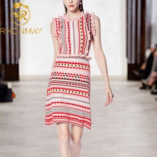 RHCNMAY Summer Knitted Dresses