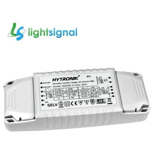 30W 12V constant voltage dimmable LED driver, with 1~10v dimming & switch-dim
