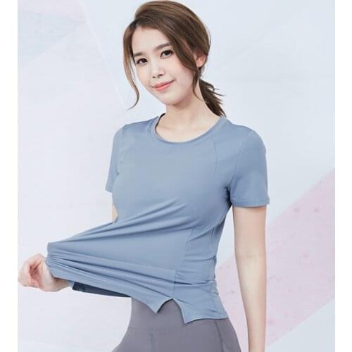 Vansydical Loose Sweatshirt Womens Workout Running Tees Short Sleeve Quick Dry Summer Female Yoga Gym Tops Sports Shirt