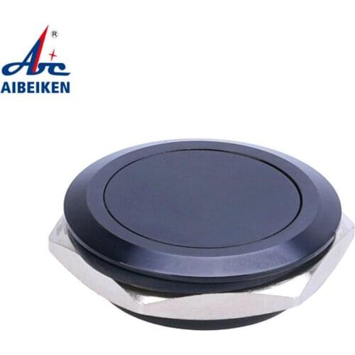 22/25/30MM Waterproof IP67 Flat Head Momentary Super short Metal Black Push Button Switch