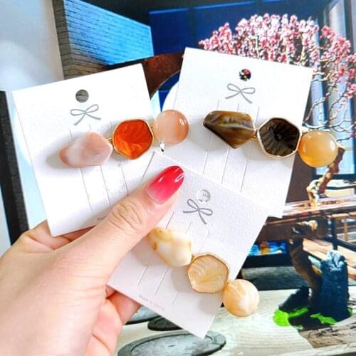 1pcs Korean Women Barrettes Hair Accessories Fashion Elegant Acrylic Round Metal Hairpins Clips For Girls Hair Jewelry Wholesale