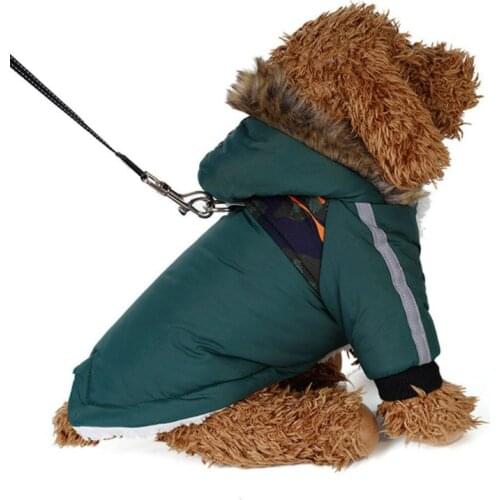 Winter Pet Cat And Dog Clothes Waterproof Hooded Jacket Comfortable Warm Clothes Small And Medium-sized Dog Clothes