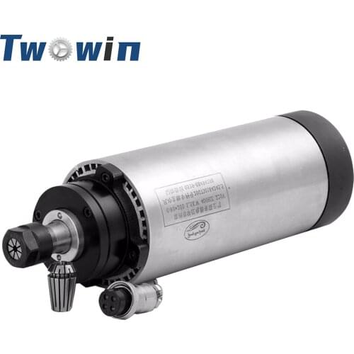 1.5KW 220V ER16 Air Cooled Spindle Motor 4 Bearing Air Cooling 1500W CNC Milling Motor 80mm Clamp ER-16 Lathe Chuck