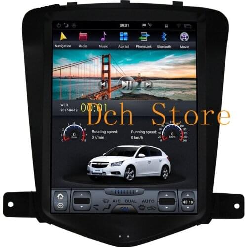 10.4'' Vertical Screen Tesla Style Android 9.0 Car DVD GPS Player navigation for Chevrolet Cruze 2008-2014 PX6 CARPLAY RADIO IPS