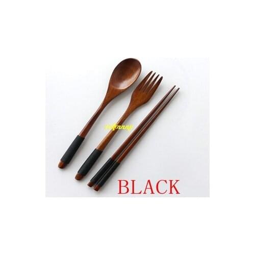 100sets/lot Fast Shipping High quality Nature Wood Dinnerware Wooden Chopsticks Spoon Fork Wrapped Wire Handmade