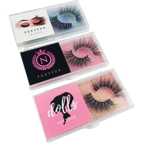 2Pair 3D Mink Eyelashes Fluffy Dramatic Eyelashes Makeup Custom Eyelash Packaging Natural Long False Eyelashes Thick Fake Lashes