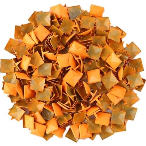 200pcs 12mm Pyramid Rivets and Studs Punk DIY Metal Square rivet studs and spikes for Clothing Shoes Bags Accessories