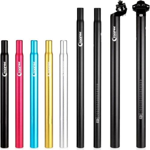 25.4 27.2 28.6 30.8mm MTB seatpost 350 450mm Aluminum Alloy seat tube Long fixed gear seat post extension Bike Parts Aceessories