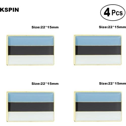 Estonia Flag Pin Lapel Pin Badge Brooch Icons 4pcs