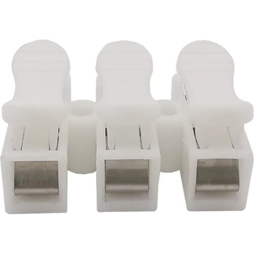 5/10/20/30Pcs CH3 3Pin 10A 220V Push Quick Wire Cable Connector White Wiring Terminal CH3 Spring Connectors