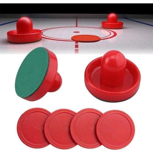 Air Hockey Accessories 76mm Putter & 51mm Hockey Puck Adult Mallet Toys Table Felt Entertaining Games Pusher D4G8