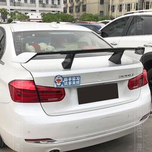 CEYUSOT FOR GT Universal Spoiler Accessories BMW 3 Series E46 E90 F30 G20 Sedan CAR Trunk ABS Plastic Black Rear Lip Tail Wing