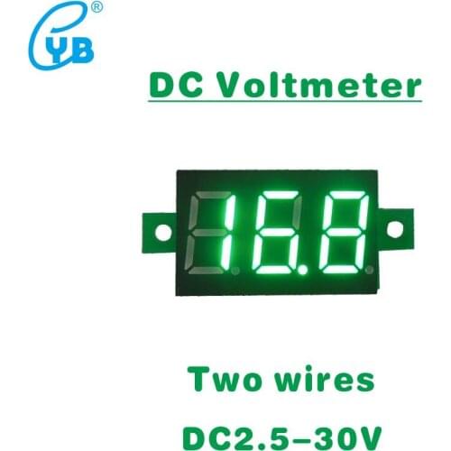Digital Voltmeter DC 2.5V to 30V Digital Voltmeter Voltage Panel Meter for Electronics Motorcycle Car Two Wires DC Volt Meter