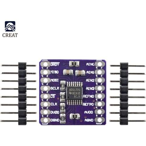 Analog-to-Digital ADC 24 Bit A/D Converter Sensor Module I2C IIC SPI Low Power 24 Bit Board For Temperature Measurement