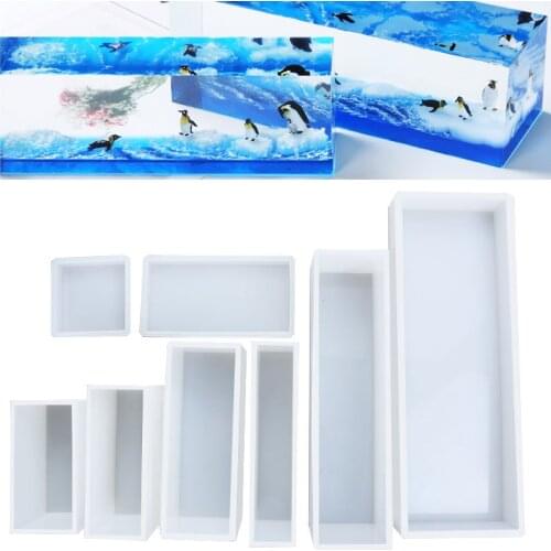 Big Rectangle Geometric Silicone Mold for DIY Make Your Owner Art Craft Jewelry Uv Resin Mould