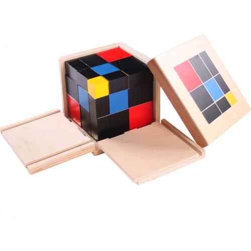 Montessori Math Materials Montessori Trinomial Cube Preschool Educational Learning Toys For Kids Juguetes Brinquedos MG1964H