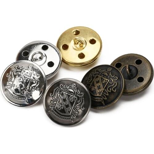 Copper Metal Button Retro Jeans Coat Jacket Buttons Clothes Decorative Buckle Accessories Antique Silver/Bronze/Silver/Gold