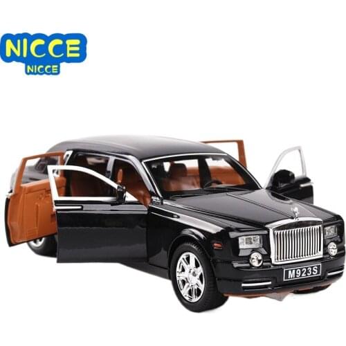 Nicce 1:24 Rolls Royce Phantom Models Of Car Metal Model Sound And Light Pull Back SUV 7 Doors Can Be Opened Cars Miniature