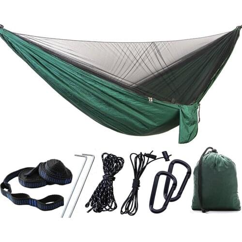 Mosquito nets can be opened automatically and quickly open anti-mosquito hammock outdoor double parachute mosquito net hammock