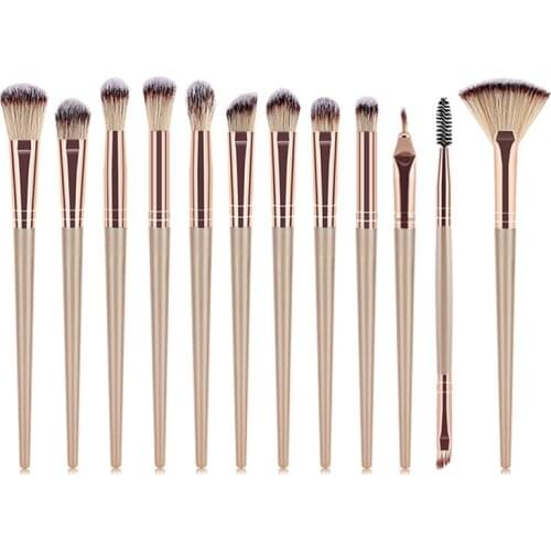12Pcs New Product Makeup Brush Set Eye Brush Makeup Small Fan-shaped Brush Multifunctional Beauty Tool