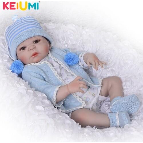 Wholesale 23 Inch Full Silicone Reborn Baby Dolls Vinyl Realistic Newborn Babies Doll Boy Fashion Kids Playmates Birthday Gifts