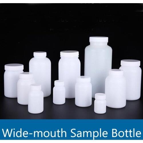 50mL-2000mL Wide-mouth Plastic Sample Bottle HDPE Reagent Bottle Laboratory