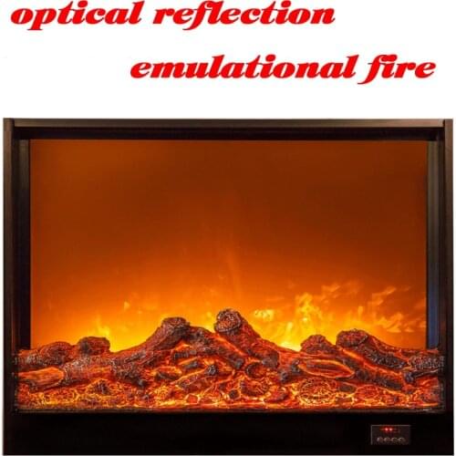 Electric fireplace insert burner firebox LED optical artificial emulational charcoal flame decoration