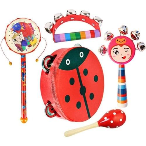 New Montessori Educational Wooden toy 3D Wooden Rattle Sand Hammer Sensory Mathematic Training Early Intellectual Learning Toys
