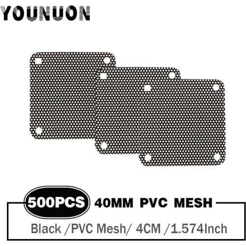500PCS 40mm 4cm Computer Mesh PVC Case 40x40mm PC Fan Dust Filter Dustproof Cover Chassis Dust Cover