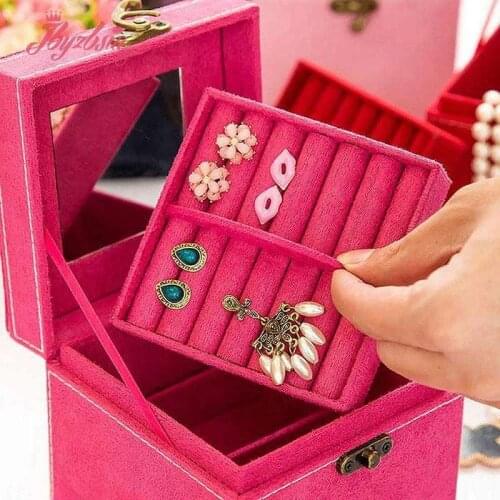 Jewelry Box Storage Box Ring Display Lady Portable Storage Jewelry Multifunction Jewelry Organizer For Necklaces Box
