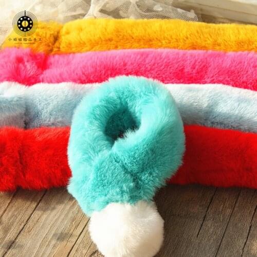 Imitation Rabbit Hair Warm Dog Scarf Winter Christmas Style Scarf for Small Medium Dogs Puppy Bow Tie Dogs Collars Shawl