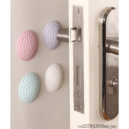 Wall Thickening Mute Door Fenders Golf Styling Rubber Fender Handle Door Lock Protective Pad Protection Home Wall Sticker
