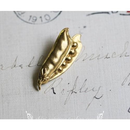 Vintage Victorian Antique Brass Pin Brooch Broad Bean Pins Brooches Jewelry Accessories