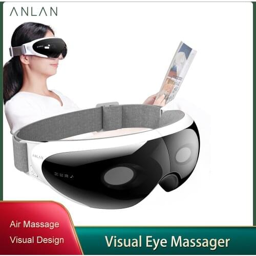 ANLAN Visual Smart Eye Massager Air Vibration 42℃ Hot Compress Wireless Large Battery Built-in Music Relieve Fatigue Eye Massage