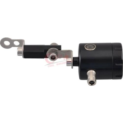 High Quality Motorcycle Black Front Brake Clutch Cylinder Fluid Oil Cup Reservoir w/Pipe Bracket Universal
