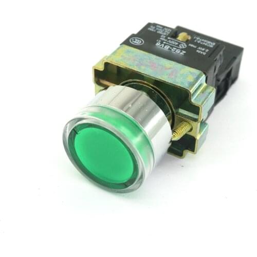 XB2BW33B1C N/O Momentary Green Flush Pushbutton With 24V AC/DC Pilot Light Lamp