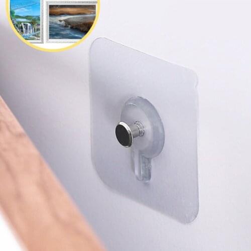 1/6/10 Pcs PVC Wall-mounted Nails Practical Transparent Strong Adhesive Screw Wall Nail Wall Poster Stick Wall Hook HY99