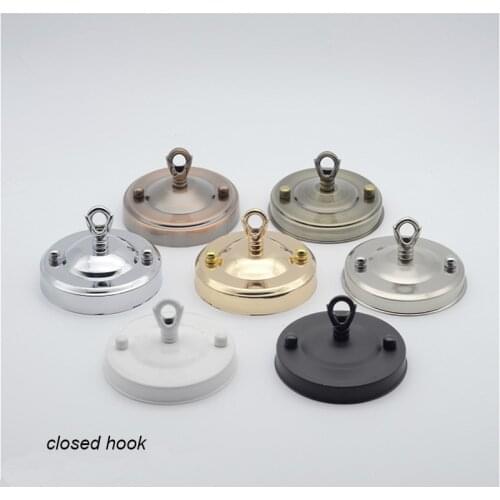 10PCS Lamp Base 110mm Diameter Retro Vintage Antique Ceiling Rose Hook Plate Holder Light Bulb Fitting Chandelier Lamp Accessory