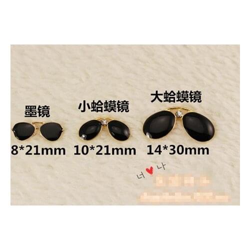 10pcs per lot Fashion drip with diamond size frog mirror sunglasses hair accessories apparel DIY jewelry accessories