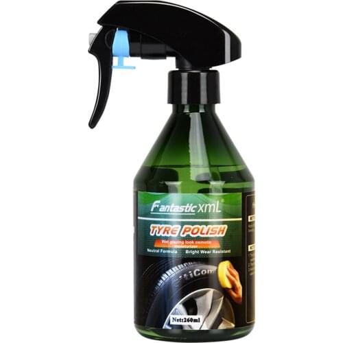 260ml Car Tyre Shine Polish Wax Accessories Auto Tire Shiny Polishing Spray Wax Coating Care Detailing Brightener Agent