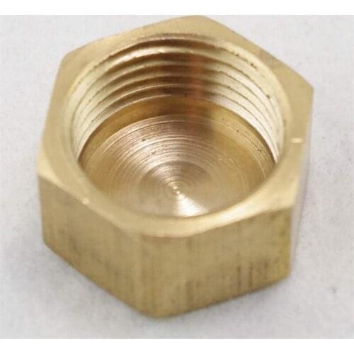 5PCS 1/2" Female Threaded Pipe Hex Head Brass Plug Pipe Cap Cover Fittings