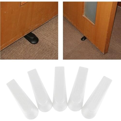5x Plastic Security Door Stoppers Door Block Wedges Inserts for Home Office