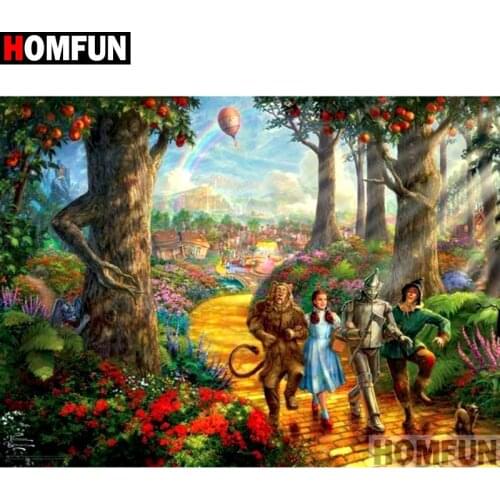HOMFUN Full Square/Round Drill 5D DIY Diamond Painting "Character landscape" Embroidery Cross Stitch 3D Home Decor Gift A13167
